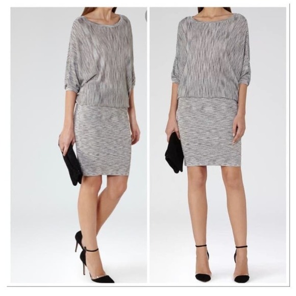 Reiss Sabra Knitted Blouson Dress Size 4 - Picture 2 of 8